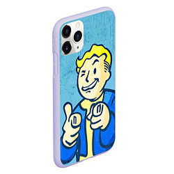 Чехол iPhone 11 Pro матовый Fallout: It's okey, цвет: 3D-светло-сиреневый — фото 2