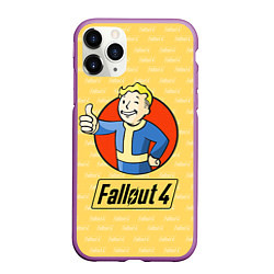 Чехол iPhone 11 Pro матовый Fallout 4: Pip-Boy, цвет: 3D-фиолетовый