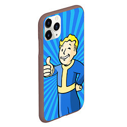 Чехол iPhone 11 Pro матовый Fallout Blue, цвет: 3D-коричневый — фото 2