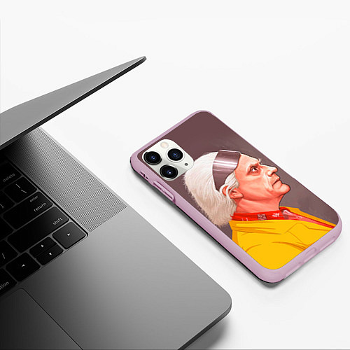 Чехол iPhone 11 Pro матовый Доктор Браун / 3D-Розовый – фото 3