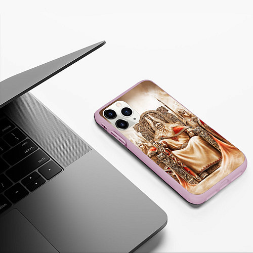 Чехол iPhone 11 Pro матовый Вальгалла / 3D-Розовый – фото 3