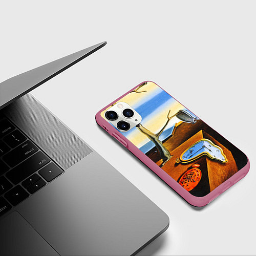 Чехол iPhone 11 Pro матовый Постоянство Памяти / 3D-Малиновый – фото 3