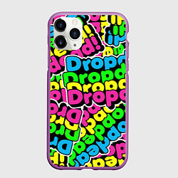 Чехол iPhone 11 Pro матовый Drop Dead: Acid Pattern, цвет: 3D-фиолетовый
