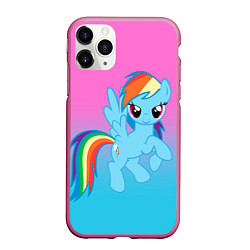 Чехол iPhone 11 Pro матовый My Little Pony, цвет: 3D-малиновый