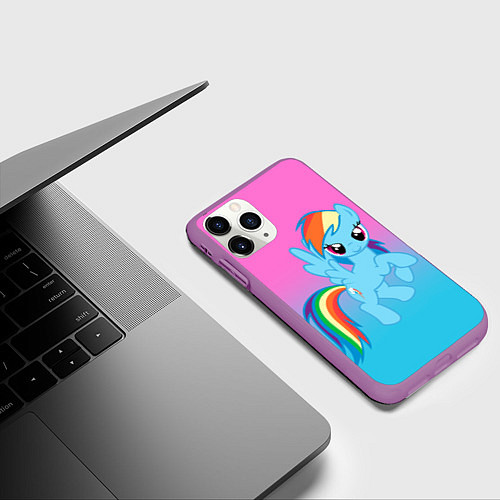 Чехол iPhone 11 Pro матовый My Little Pony / 3D-Фиолетовый – фото 3