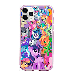 Чехол iPhone 11 Pro матовый My Little Pony, цвет: 3D-розовый