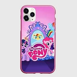 Чехол iPhone 11 Pro матовый My Little Pony, цвет: 3D-малиновый