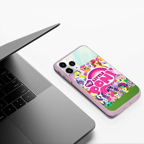 Чехол iPhone 11 Pro матовый My Little Pony / 3D-Розовый – фото 3