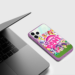 Чехол iPhone 11 Pro матовый My Little Pony, цвет: 3D-фиолетовый — фото 2