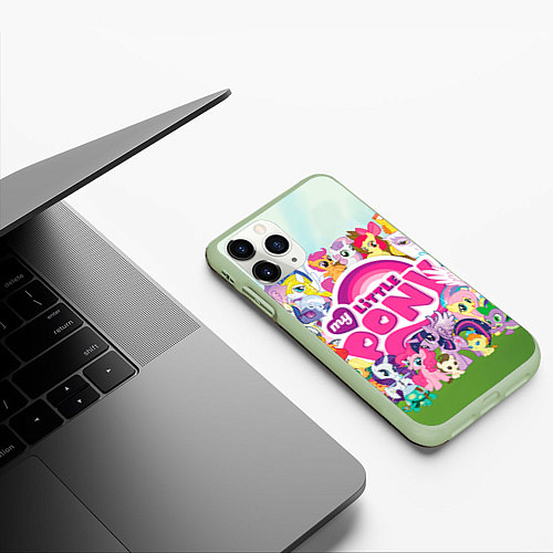 Чехол iPhone 11 Pro матовый My Little Pony / 3D-Салатовый – фото 3