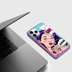 Чехол iPhone 11 Pro матовый PO ART, цвет: 3D-фиолетовый — фото 2