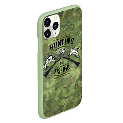 Чехол iPhone 11 Pro матовый Hunting & Fishing, цвет: 3D-салатовый — фото 2