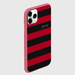 Чехол iPhone 11 Pro матовый Автограф Курта Кобейна, цвет: 3D-малиновый — фото 2
