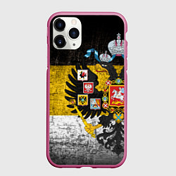 Чехол iPhone 11 Pro матовый Имперский флаг, цвет: 3D-малиновый