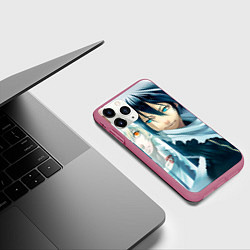 Чехол iPhone 11 Pro матовый Бездомный бог, цвет: 3D-малиновый — фото 2