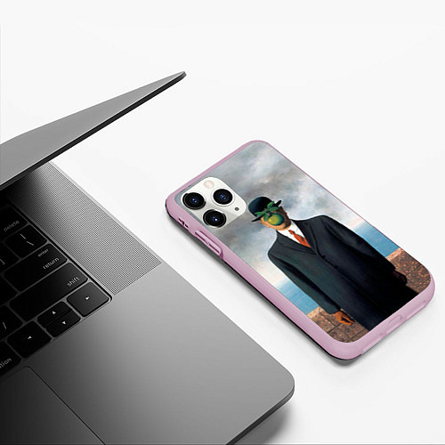 Чехол iPhone 11 Pro матовый Сын человеческий / 3D-Розовый – фото 3