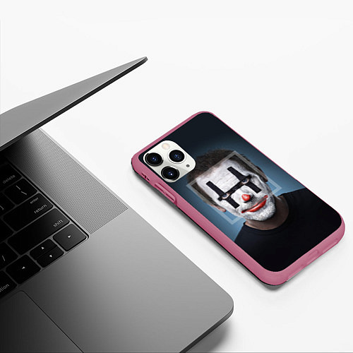 Чехол iPhone 11 Pro матовый Clown House MD / 3D-Малиновый – фото 3