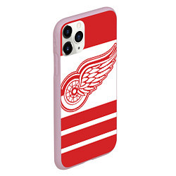 Чехол iPhone 11 Pro матовый Detroit Red Wings, цвет: 3D-розовый — фото 2