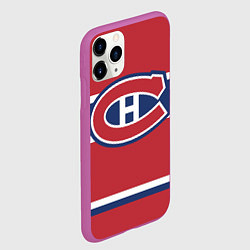 Чехол iPhone 11 Pro матовый Montreal Canadiens, цвет: 3D-фиолетовый — фото 2