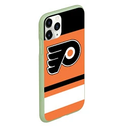 Чехол iPhone 11 Pro матовый Philadelphia Flyers, цвет: 3D-салатовый — фото 2