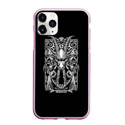 Чехол iPhone 11 Pro матовый Козерог, цвет: 3D-розовый