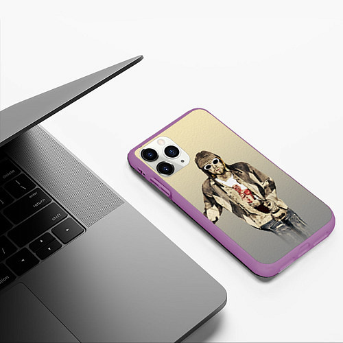 Чехол iPhone 11 Pro матовый Kurt Art / 3D-Фиолетовый – фото 3