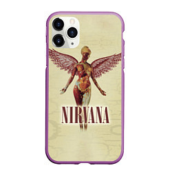 Чехол iPhone 11 Pro матовый Nirvana Angel, цвет: 3D-фиолетовый