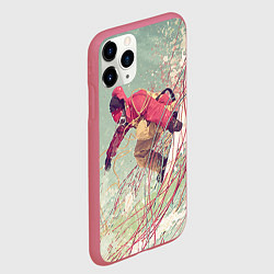 Чехол iPhone 11 Pro матовый Сноуборд, цвет: 3D-малиновый — фото 2