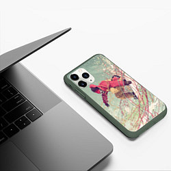 Чехол iPhone 11 Pro матовый Сноуборд, цвет: 3D-темно-зеленый — фото 2