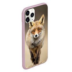 Чехол iPhone 11 Pro матовый Бегущая лисица, цвет: 3D-розовый — фото 2