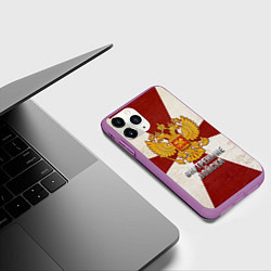 Чехол iPhone 11 Pro матовый Внутренние войска, цвет: 3D-фиолетовый — фото 2