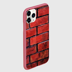 Чехол iPhone 11 Pro матовый Кирпич, цвет: 3D-малиновый — фото 2