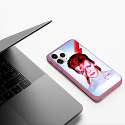 Чехол iPhone 11 Pro матовый Aladdin sane, цвет: 3D-малиновый — фото 2