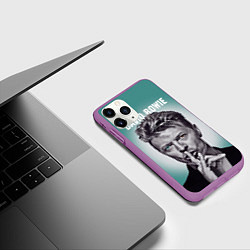 Чехол iPhone 11 Pro матовый Дэвид Боуи: тишина, цвет: 3D-фиолетовый — фото 2
