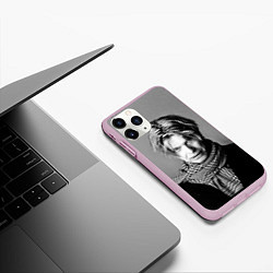 Чехол iPhone 11 Pro матовый Дэвид Боуи, цвет: 3D-розовый — фото 2