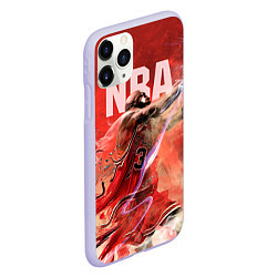 Чехол iPhone 11 Pro матовый Спорт NBA, цвет: 3D-светло-сиреневый — фото 2