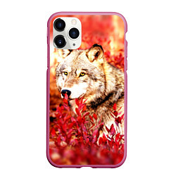 Чехол iPhone 11 Pro матовый Осенний волк
