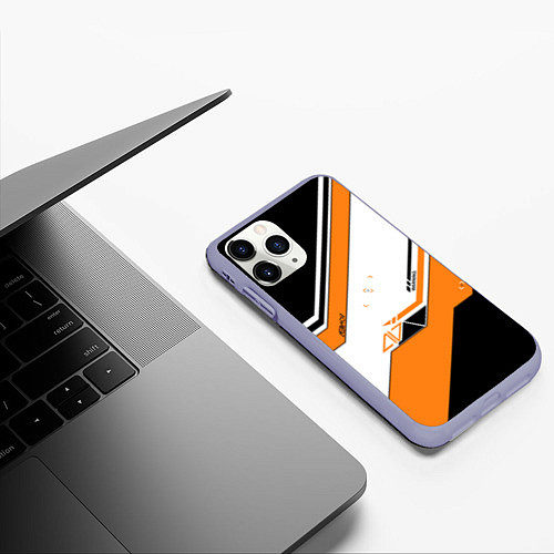 Чехол iPhone 11 Pro матовый CS:GO Asiimov / 3D-Светло-сиреневый – фото 3