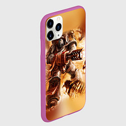 Чехол iPhone 11 Pro матовый Серый рыцарь, цвет: 3D-фиолетовый — фото 2