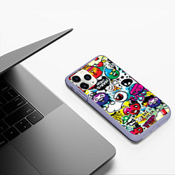 Чехол iPhone 11 Pro матовый Bombing, цвет: 3D-светло-сиреневый — фото 2