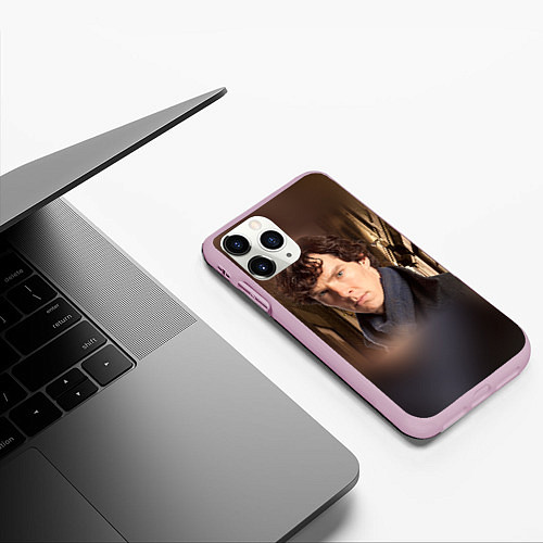 Чехол iPhone 11 Pro матовый Бенедикт Камбербэтч 1 / 3D-Розовый – фото 3