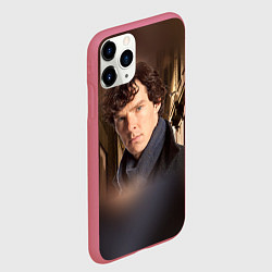 Чехол iPhone 11 Pro матовый Бенедикт Камбербэтч 1, цвет: 3D-малиновый — фото 2