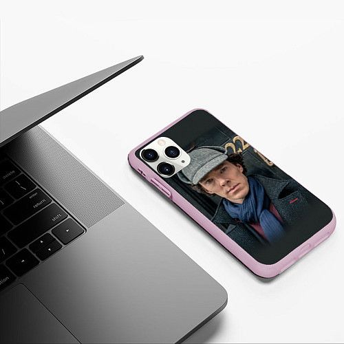 Чехол iPhone 11 Pro матовый Бенедикт Камбербэтч 4 / 3D-Розовый – фото 3