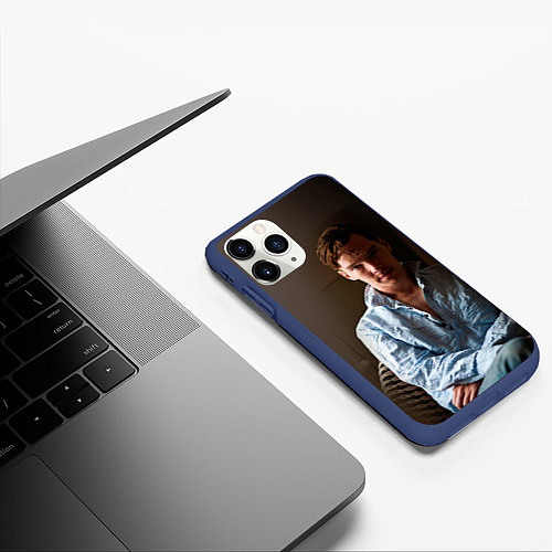Чехол iPhone 11 Pro матовый Бенедикт Камбербэтч / 3D-Тёмно-синий – фото 3