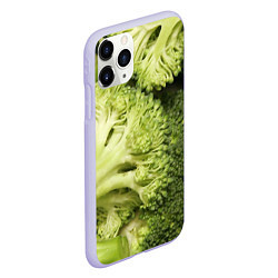 Чехол iPhone 11 Pro матовый Брокколи, цвет: 3D-светло-сиреневый — фото 2