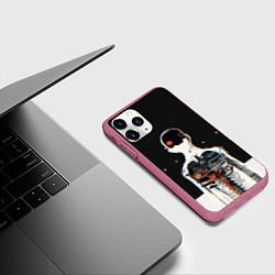 Чехол iPhone 11 Pro матовый Three Days Grace: Skeleton, цвет: 3D-малиновый — фото 2