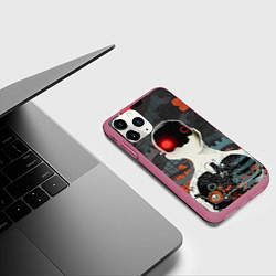 Чехол iPhone 11 Pro матовый Three Days Grace, цвет: 3D-малиновый — фото 2