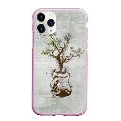 Чехол iPhone 11 Pro матовый Three Days Grace: Tree, цвет: 3D-розовый