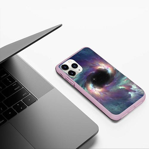 Чехол iPhone 11 Pro матовый Star light space / 3D-Розовый – фото 3