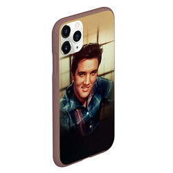 Чехол iPhone 11 Pro матовый Элвис Пресли, цвет: 3D-коричневый — фото 2